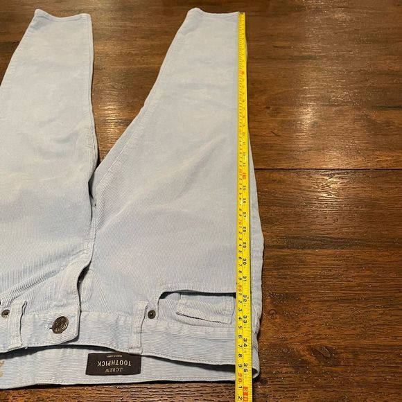 J. Crew | Baby Blue Corduroy Toothpick Skinnies - Picture 7 of 13